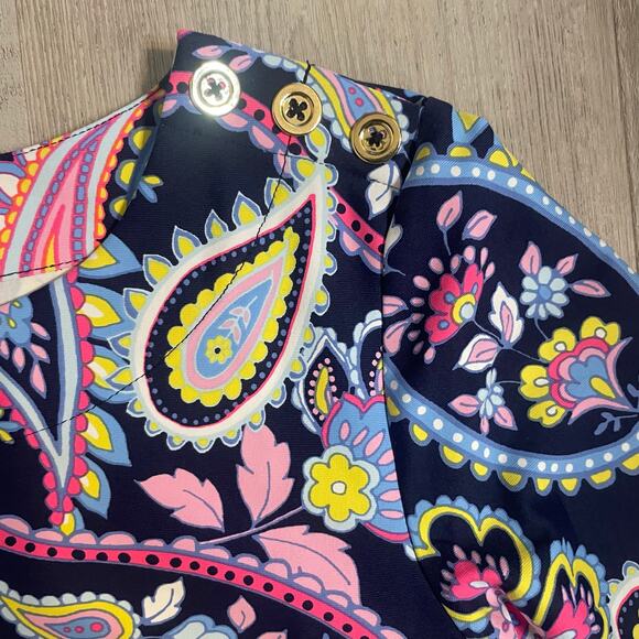 Talbots Effortless Jersey Shift Dress - Blossom Paisley Size Medium - Picture 9 of 11